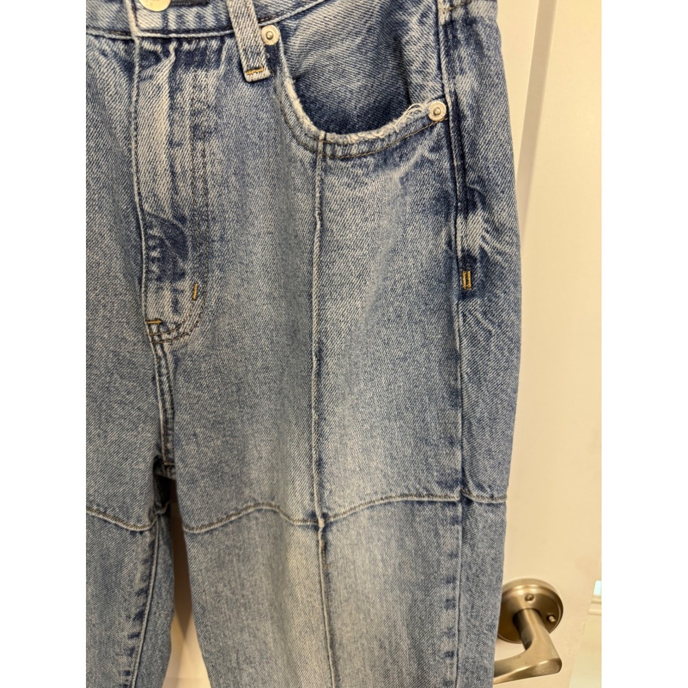 Pistola Cassie Super High Rise Straight Jeans Meridian Blue Hemp Blend Size 27 - Picture 9 of 13